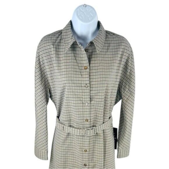 Tuckernuck | NEW Sycamore Check Belted Vera Long Sleeve Maxi Dress Size XXL - Picture 5 of 11